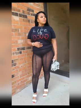 Life Is Gucci Black Graphic Tee